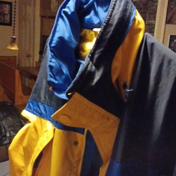 Round Tree & York Y2K Windbreaker Yellow & Blue Sportwear Packable Jacket M - Picture 11 of 12